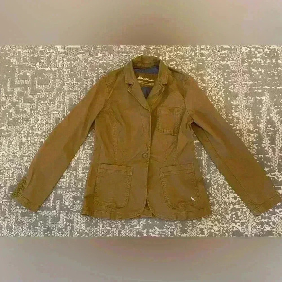 Eddie Bauer “Legend Wash" Women's Utility Jacket color Khaki size 6 - Picture 1 of 8